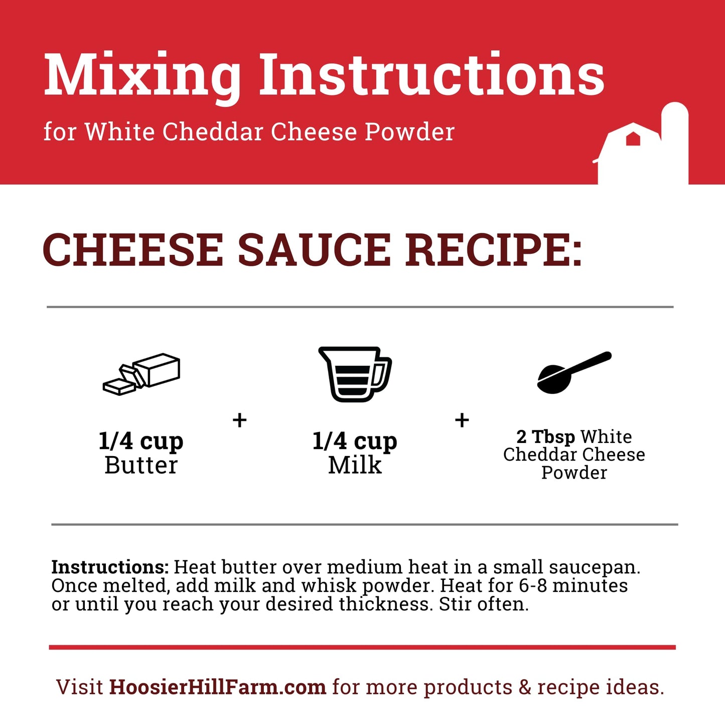 Hoosier Hill Farm White Cheddar Cheese Powder, 1LB (Pack of 1)