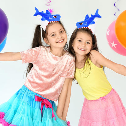 HODRME Plush Blue Shark Headband-Halloween Christmas Festival Theme Party Animal Cosplay Costume Headbands