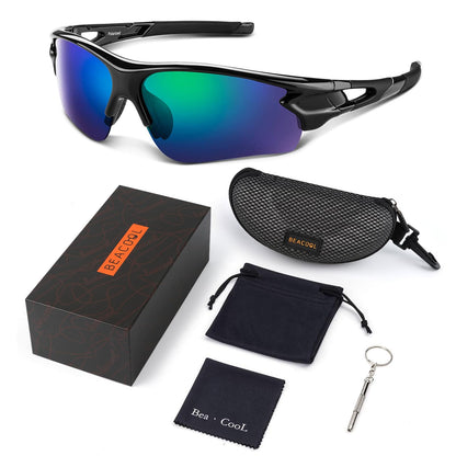 BEACOOL Polarized Sports Sunglasses for Men Women Youth Baseball Fishing Cycling Running Golf Motorcycle Tac Glasses UV400