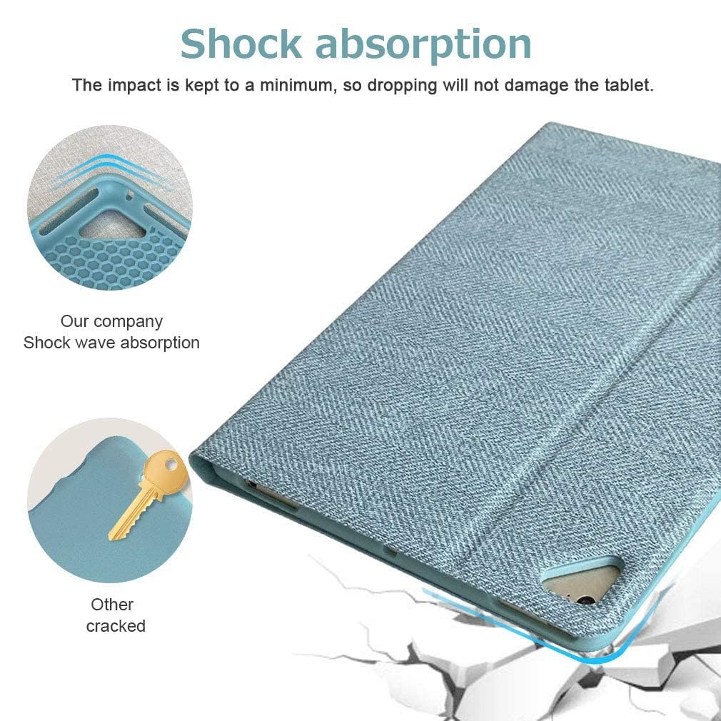 aMZCaSE iPad Pro 9.7 Inch Case with Keyboard for iPad 6th Generation(2018),iPad 5th Generation(2017),iPad Air 2 Case with Keyboard,iPad Air 1,Wireless Detachable Bluetooth Keyboard,Lake Blue