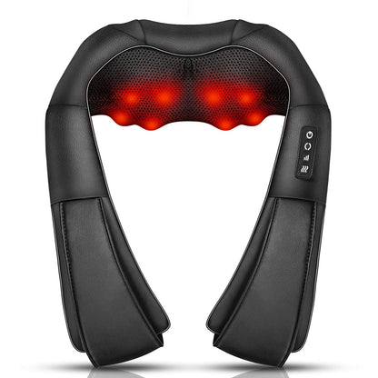 iKristin Neck Massager with Heat, Shiatsu Massager for Neck, Back, Shoulder, Foot and Leg, Deep Tissue 3D Kneading Massage for Relax Muscles at Home and Offie,Back Massagers for Women and Men