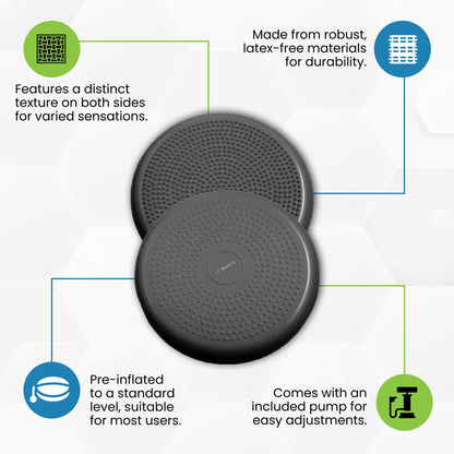 Inflated Stability Wobble Cushion, Including Free Pump/Exercise Fitness Core Balance Disc,Blue,size: 13 inches / 33 cm diameter