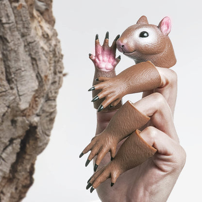 AQKILO Squirrel Finger Puppet Set, Animals Puppet Show Theater Props, Novelty Toys Weird Stuff Gifts