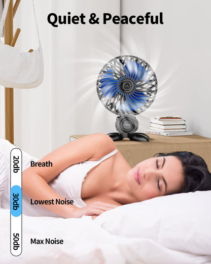 AaoLin USB Small Fan, Desk Fans with CVT Variable Speeds, Strong Cooling Airflow, Quiet Portable, Desktop Mini Personal Fan for Room, Home,Office, Bedroom-USB Powered