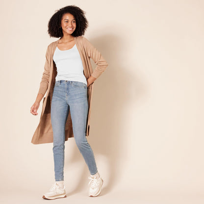 Amazon Essentials Women's Slim-Fit Tank Top, Pack of 2, White, Medium