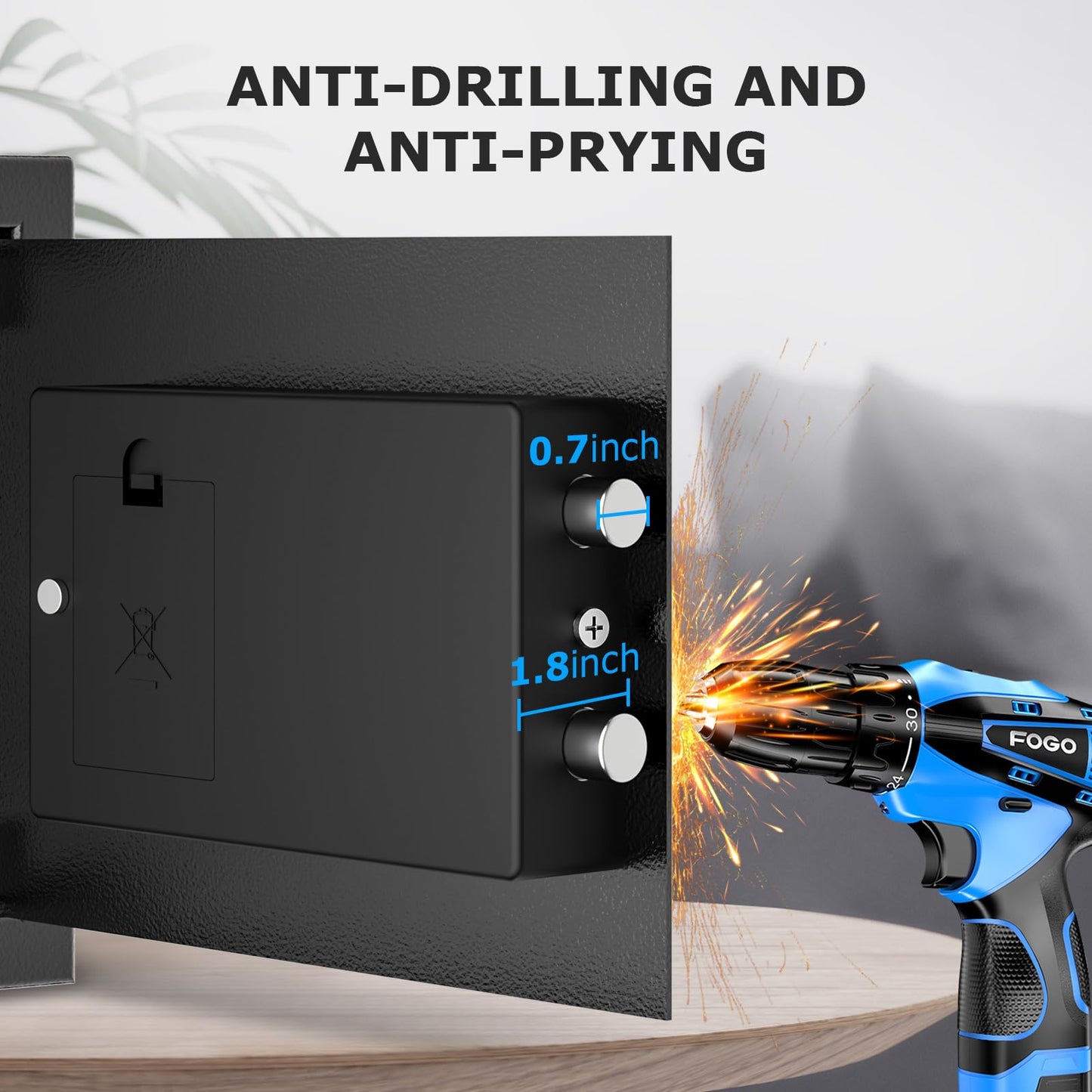 Bonsaii Safe, 0.6 Cubic Safe Box with Electronic Keypad, Removable Shelf, for Valuables Jewelry and Documents in Home, Hotel, or Business, 9.84" x 13.78" x 9.84" Inches, SF002