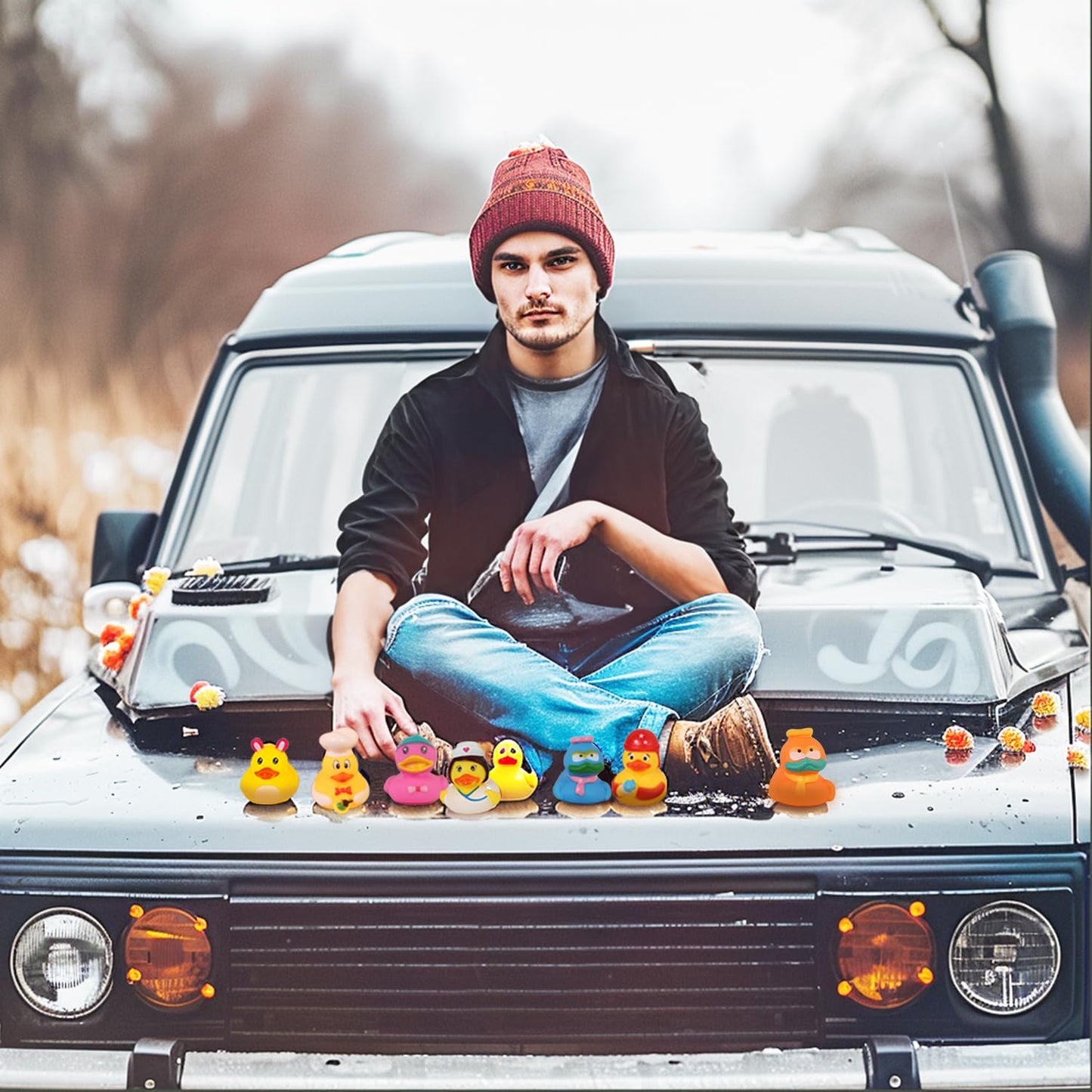 Audaisyly Rubber Ducks Bath Toy for Kids, Assortment Duckies for Jeep Ducking Pool Floater Ducky Bathtub Beach Toys, Party Favors Birthday