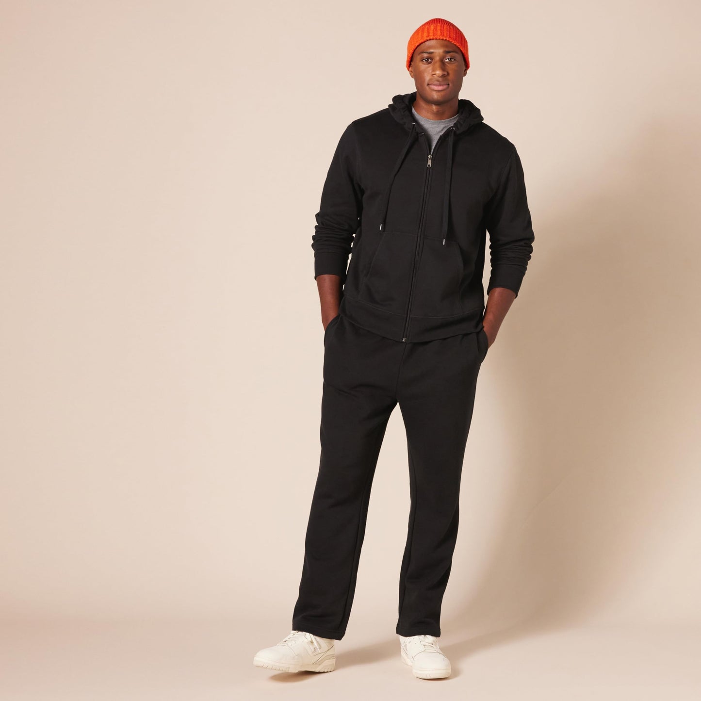 Amazon Essentials Men's Full-Zip Fleece Hoodie (Available in Big & Tall), Black, X-Large