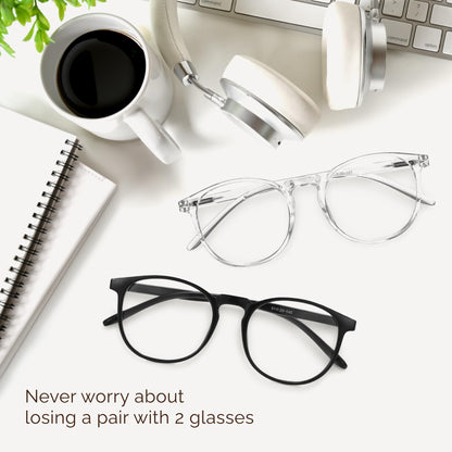 IBOANN Blue Light Glasses for Woman/Men, Fashion Blue Light Glasses Men, Fake Glasses for Computer Eye Strain