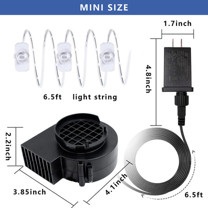 Air Blower for Inflatables 12V 0.8A Fan Blower Replacement with 3 LED Lights for Garden Yard Inflatable Decor Halloween Christmas Holiday Inflatables (Air Blower 0.8A)
