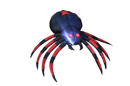 4 Foot Wide Halloween Inflatable Black Spider Yard Decoration