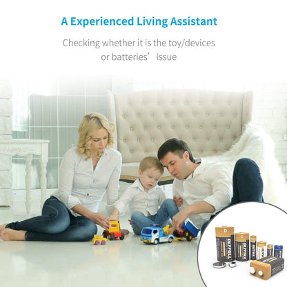 Battery Tester, Dlyfull LCD Display Universal Battery Checker for AA AAA C D 9V CR2032 CR123A CR2 CRV3 2CR5 CRP2 1.5V/3V Button Cell Batteries, 1x AAA batteries included