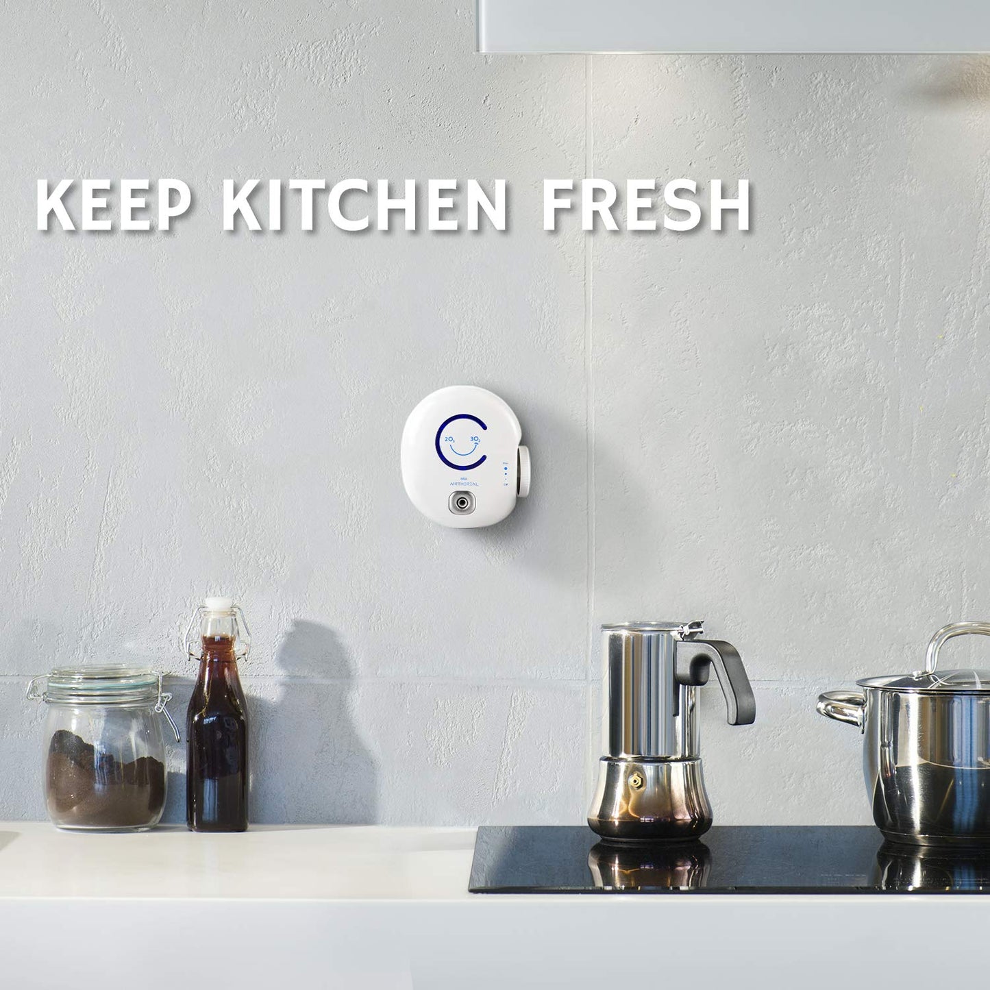 Airthereal B50 Mini Ozone Generator Air Purifier- Removes Odors and Sterilizes Air in Small Spaces Up To 320 Sq Ft - Plug in Mini Air Ionizer, Adjustable Ozone Output of 10-50 mg/h