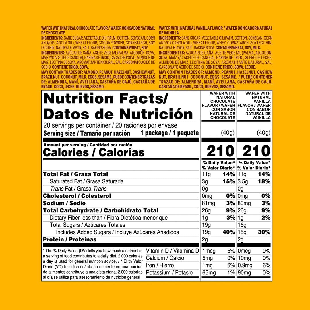 Bauducco Choco Biscuit Cookies, 25.3 oz (Pack of 40) - Crispy & Delicious Chocolate Cookies, Individually Wrapped for Snacks, Dessert & Lunch Boxes - 2 Cookies per Pack