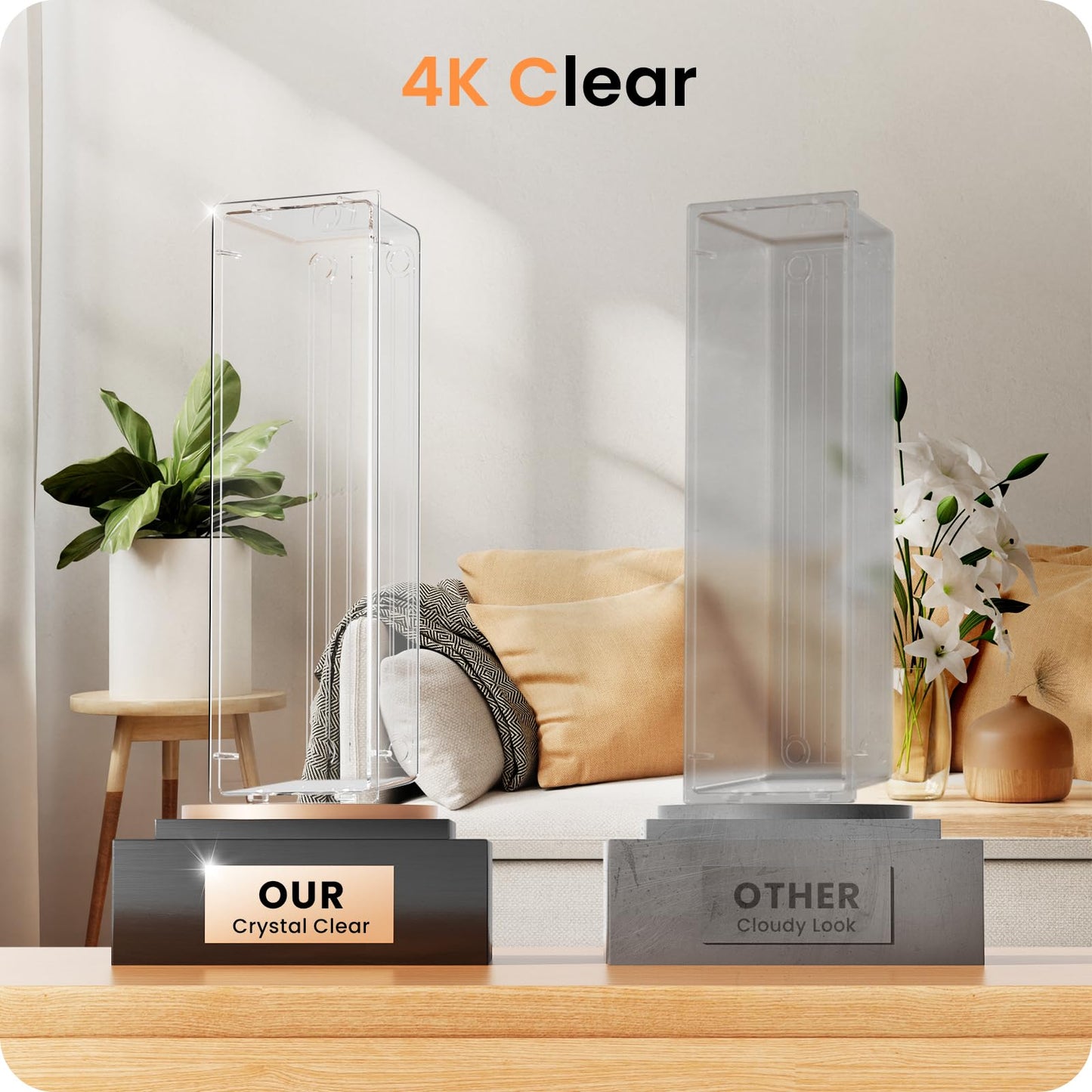 A-LuGei 【Crystal Design】 Clear Drawer Organizer,【Military Grade】 Acrylic Makeup Organizer, Bathroom Organizers and Storage, Organization and Storage, Organizer Bins for Office Vanity Kitchen Bedroom