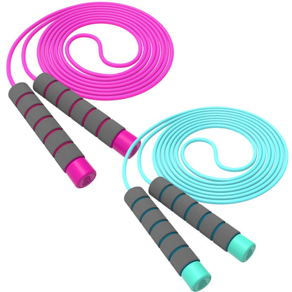 Adjustable Soft Skipping Rope - Toddler Jump Rope With Skin-Friendly Foam Handles For Kids, Boys, Girls, Women, Men - Exercise Activity, Outdoor Fitness