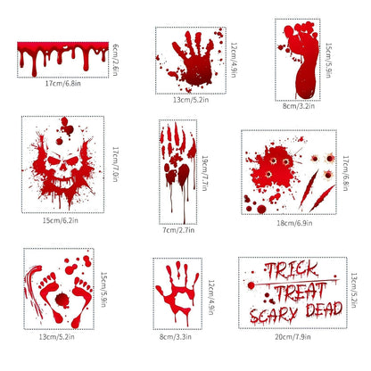 95 Pcs Halloween Window Clings, Halloween Window Decorative Stickers for Decorations Holiday Outside Decorations(8x12inch)