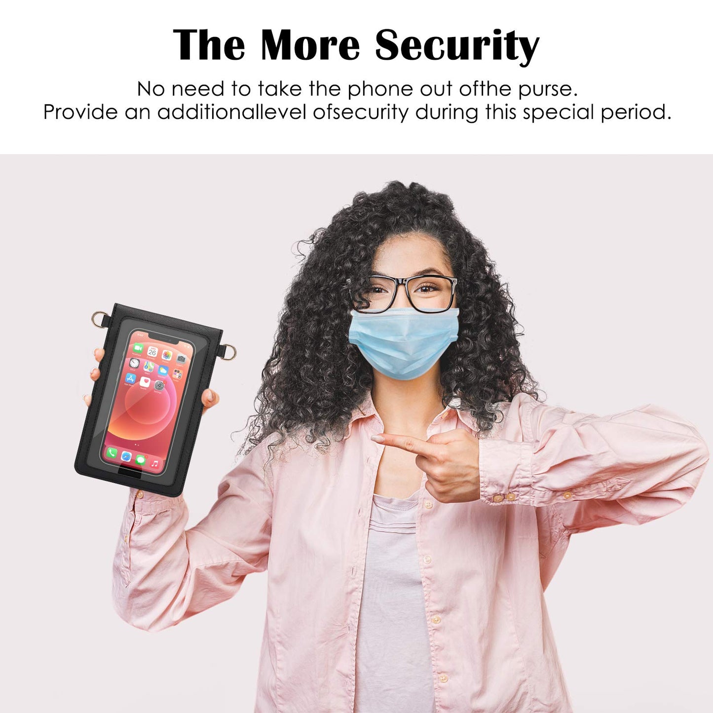 AnsTOP Small Crossbody Bag for Women - Phone Purse Crossbody Cell Phone Purse for Women with 2 Strap