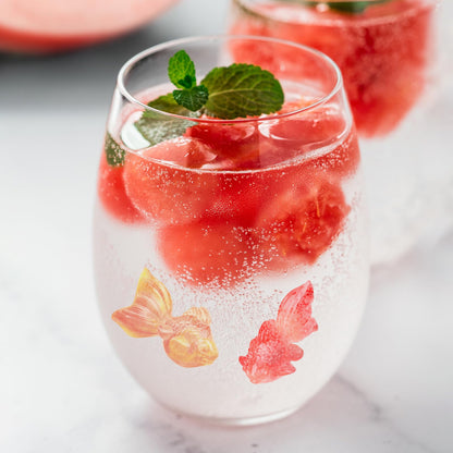 Amos 4D Gummy Lucky Fish Candy, 3D Goldfish-Shaped Gummies with Mango & Peach Juice, 65g per Bag, Gluten-Free Snack