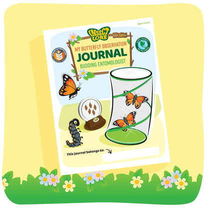Insect Lore Giant Butterfly Garden with Voucher | 18 Inch Habitat | Life Cycle Figurines Included | Voucher to Redeem 5 Baby Caterpillars Later | Raise Painted Lady Butterflies