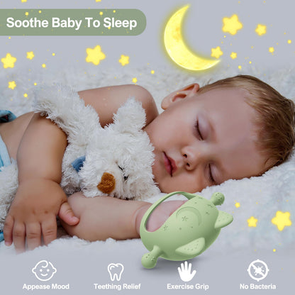 Baby Teethers 0-6 Months,Teething Toys for Babies 0-6 Months,Never Drop Baby Chew Toys for Teething Relief,Infant Hand Teether Pacifiers for 0-6 Months,Ideal Baby Toys Gifts for New Moms(Cartoon Cat)