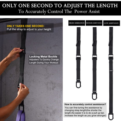 Ally Peaks Pull Up Assistance Bands System,Up to 410 lbs Assistance, Resistance Bands,Adjustable and Replaceable Pull Up Assist Band,Assisted Pull Up Resistance Bands for Pull Up Assist Push Up Assist