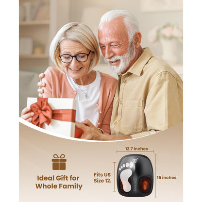 BOB AND BRAD Foot Massager with Heat,FSA HSA Eligible,Shiatsu Deep Kneading Electric Feet Massager Machine for Plantar Fasciitis, Men Size 12