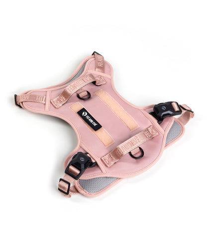 2025 New Edition, Fei & Eve MagEase Dog Harness - Patented Magnetic Buckles | 3-Point No-Pull Control | Heavy-Duty 900D Nylon | Dual Safety Handles | Breathable Mesh | Adjustable Fit | Medium, Pink