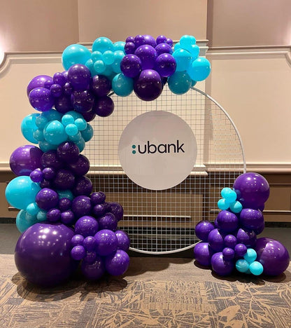 Bezente Dark Purple Latex Party Balloons - 100 Pack 12 inch Round Helium Purple Balloons for Wedding Graduation Halloween Birthday Party Backdrop Decorations