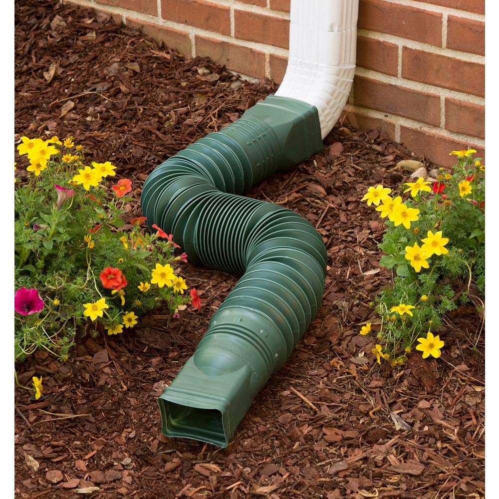 Amerimax Green Flexible Downspout Extension Gutter Connector Rainwater Drainage