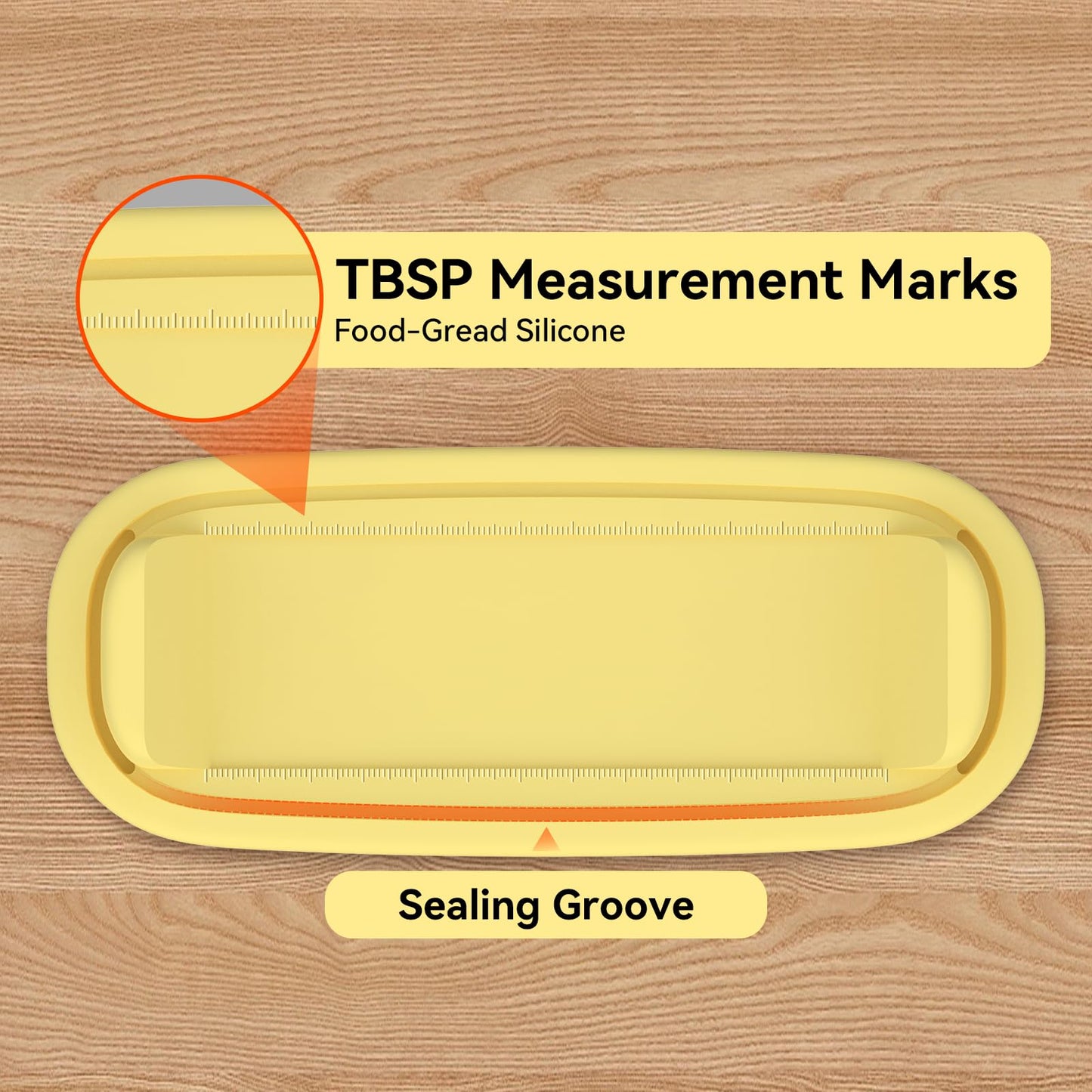 Butter Dish with Lid and Knife for Countertop and Refrigerator, Butter Stick Holder with Airtight Transparent Cover that Keeps Butter Soft