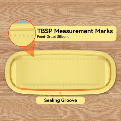 Butter Dish with Lid and Knife for Countertop and Refrigerator, Butter Stick Holder with Airtight Transparent Cover that Keeps Butter Soft