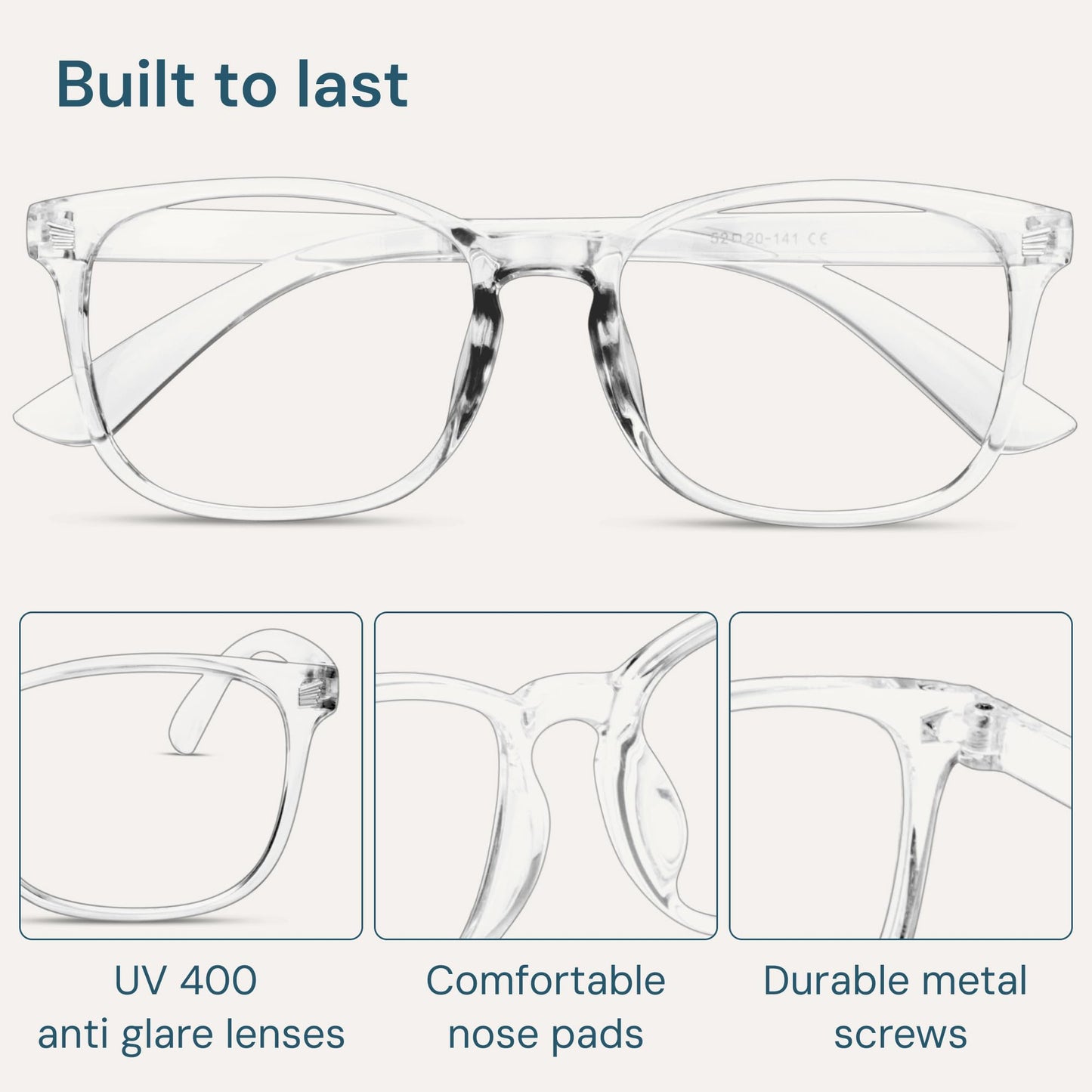 Blue Light Blocking Glasses - Fashion Square Eyeglasses, Anti UV Ray Computer Gaming Glasses Blue Blockers for Women/Men