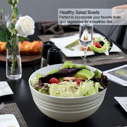 Homestockplus [Set of 6] 68 Oz Salad Bowls Large Serving Bowls Unbreakable Ramen Bowl for Salad, Soup, Ramen, Noodle, Oatmeal, Snack Apply to Kitchen, Freezer,Dishwasher & Microwave Safe