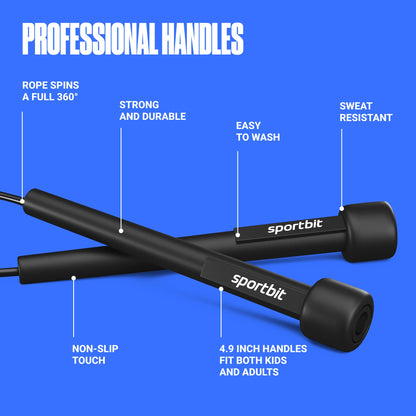 Adjustable Jump Rope for Fitness and Exercise – Skipping Rope for Cardio, Boxing, and Weight Loss – Speed Rope perfect for Men & Women