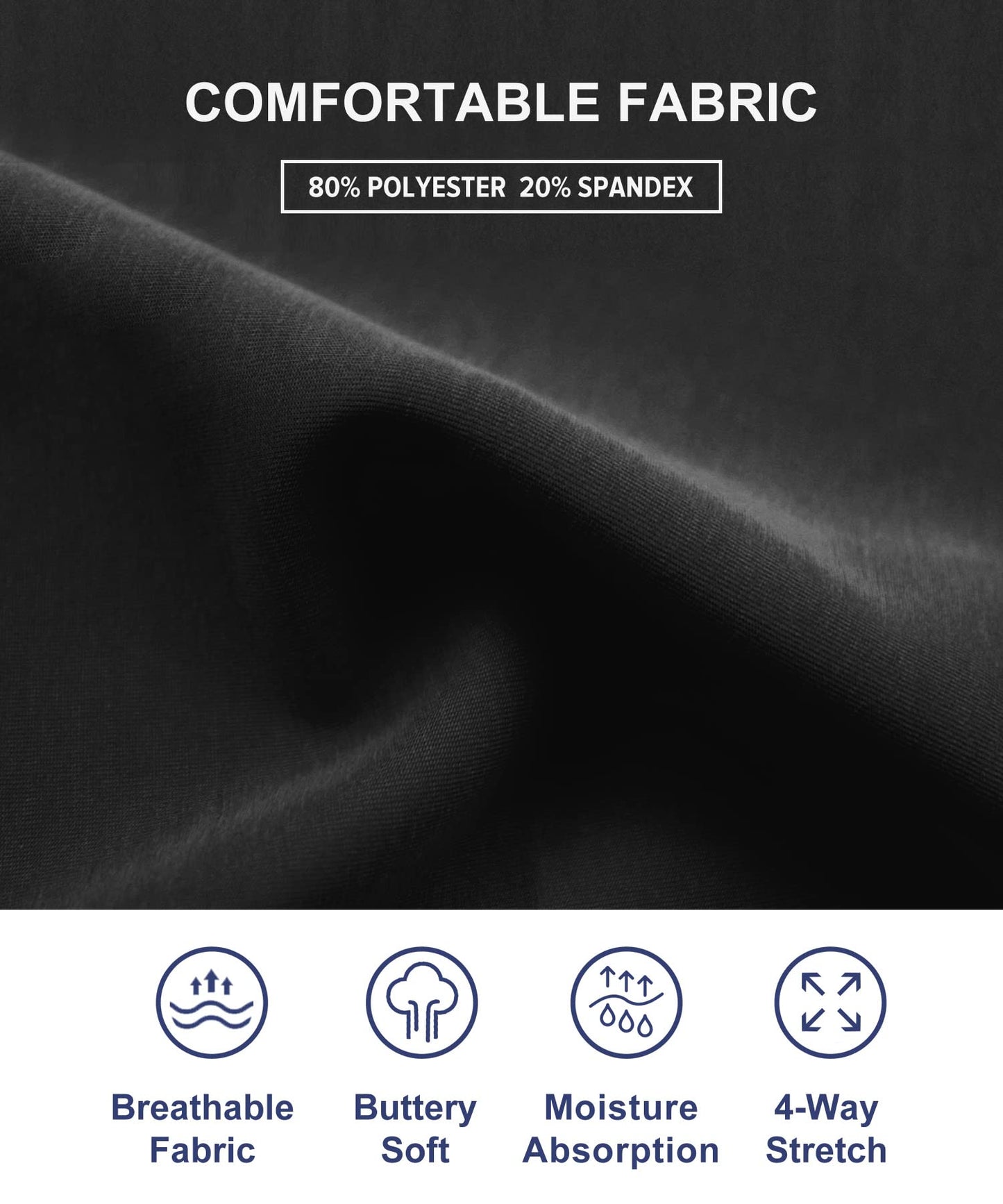 IUGA Biker Shorts for Women High Waist, Ultra Soft Womens Workout Shorts with Inner Pocket Opaque Yoga Gym Running 8" (Black, Large)