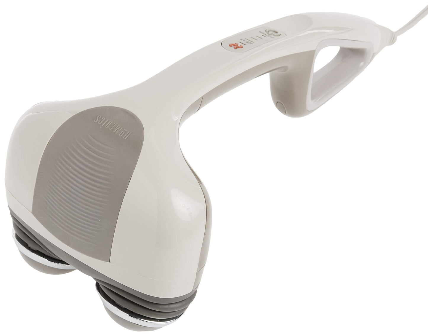 Homedics Percussion Action Massager with Heat | Adjustable Intensity, Dual Pivoting Heads | 2 Sets Interchangeable Nodes, Heated Muscle Kneading for Back, Shoulders, Feet, Legs, & Neck