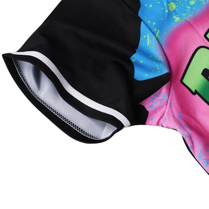 Amzdest 90s Clothing for Women, Unisex Hip Hop Party, Bel Air 23 Baseball Jersey Short Sleeve Button Down Shirt (23Black, Small)