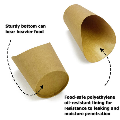 CAMKYDE 50 Pcs French Fries Holder, 14oz Disposable Paper French Fry Cups Charcuterie Cups for all Occasions (14oz)