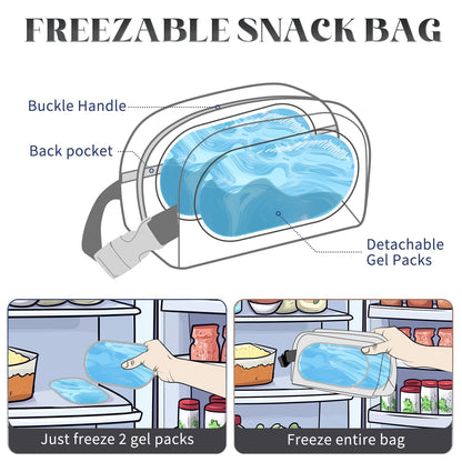 Insulated Cooler Bag - Freezable & Leak Proof, Mini Lunch Bag for Kids & Adults
