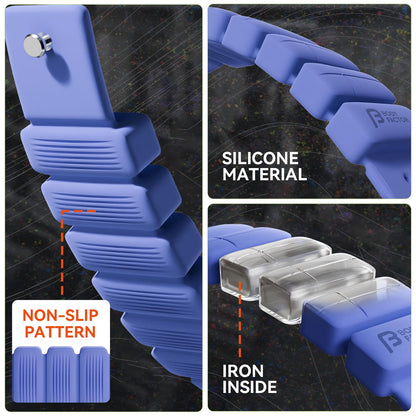 Ankle Weights, Wearable Silicone Wrist Weights, Adjustable Size for Women and Men, Gym Workout, Walking, Running, Dance, Aerobics, Yoga and Pool Exercises Set of 2 (1 lb each)