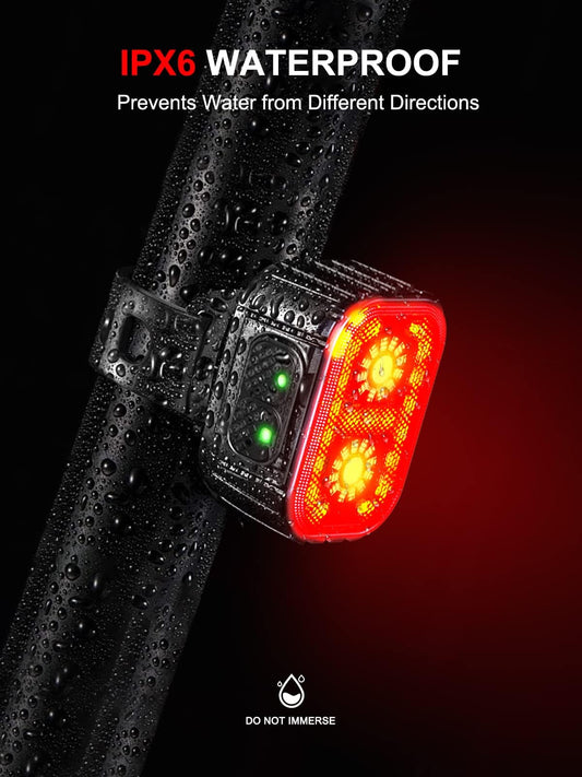 Bike Lights, Rechargeable Bicycle Lights Set Super Bright 8+12 Modes, IPX6 Waterproof Bike Lights for Night Riding/Cycling Safety, Front and Back Taillight Reflectors, 58 Hrs Long Battery Life