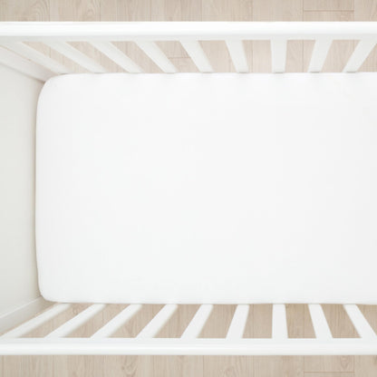 HonestBaby unisex-baby Fitted Crib Sheets Set Standard Mattress, 100% Organic Cotton Baby Boys, Girls, Neutral, 1 Pack - Rainbow Stripe, One Size