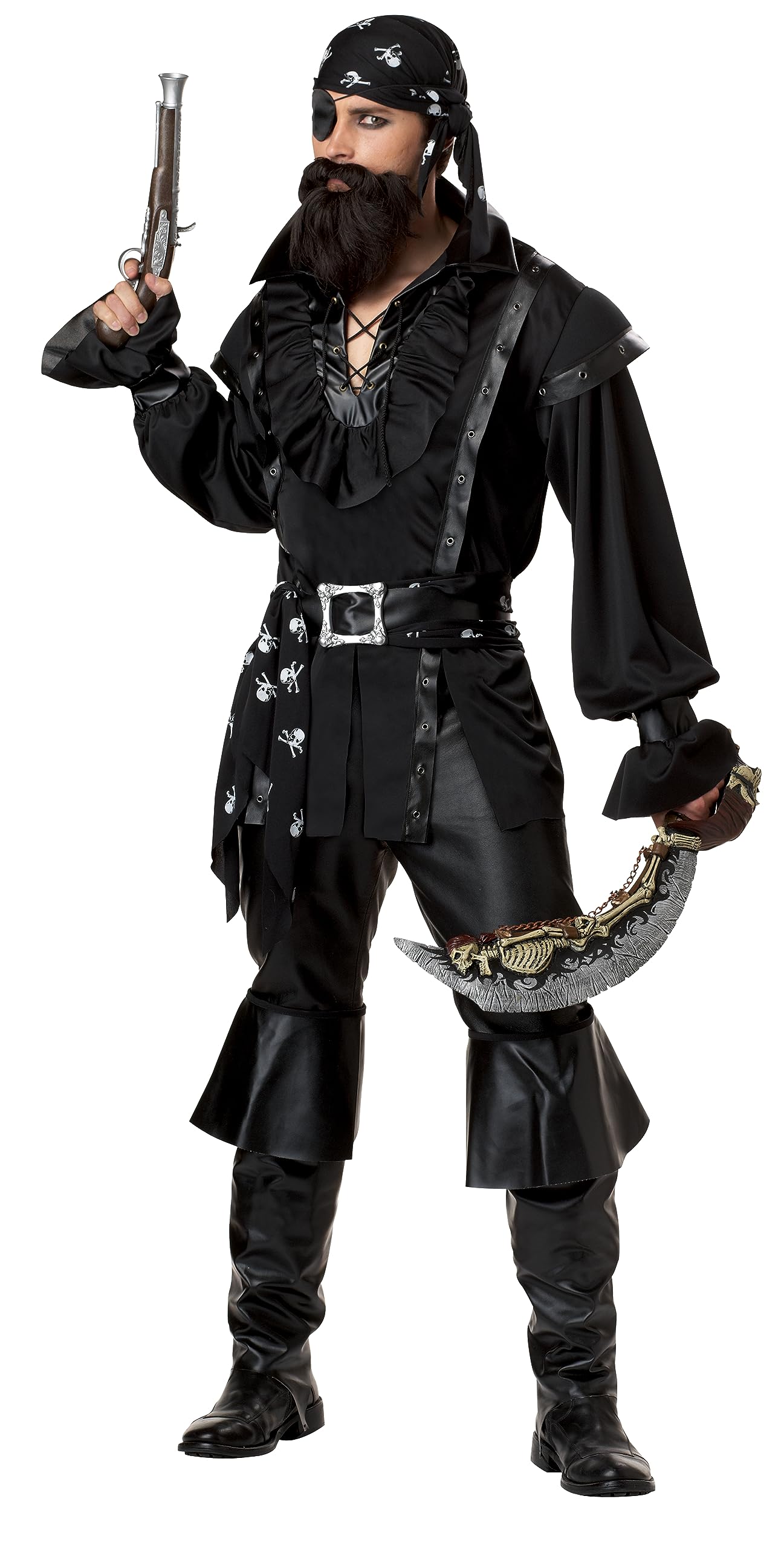 California Costumes Men's Plundering Pirate Adult, Black, Large