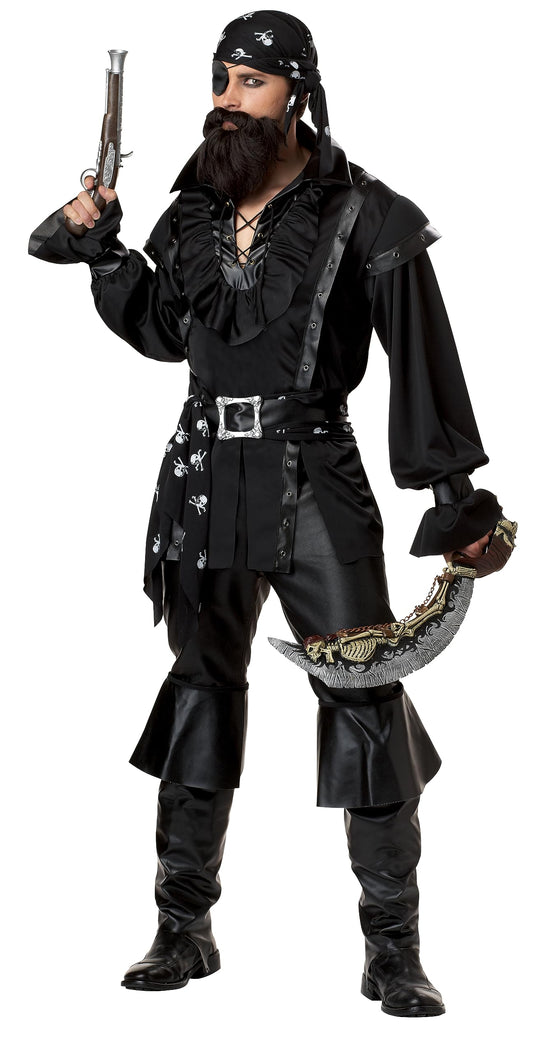 California Costumes Men's Plundering Pirate Adult, Black, Large