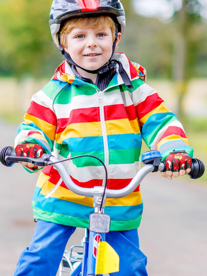 Boao 3 Pairs Kids Bike Gloves Kids Half Finger Fingerless Workout Gloves Non-Slip Gel for Bike Motorcycle(Halloween 1,3-5 Years)