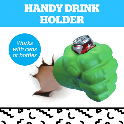 BigMouth Inc Foam Drink Kooler, Soft Sided Beer Cooler, Portable Party Beverage Holder for Soda Cans, Funny Can Cooler - The Green Beast Giant Fist