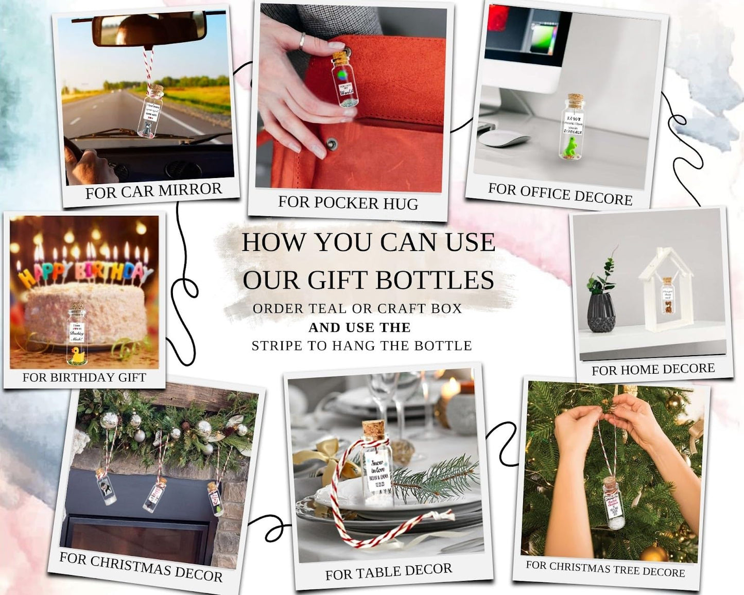 Anniversary Present for Her & Him, Romantic Gift to Boyfriend & Girlfriend, Message in Bottle I Love You Gifts Wife Husband (Heart - You're Still the Best Decision I Ever Made, In Craft Gift Box)