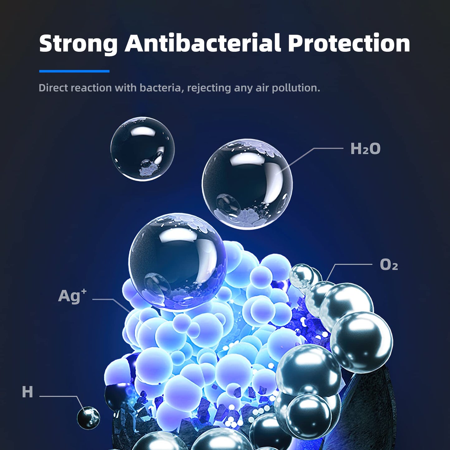 AROEVE MK01 & MK06 Air Filter Replacement 4-in-1 Air Filter for Smoke Pollen Dander Hair Smell Suitable- Standard Version(2 Pack)