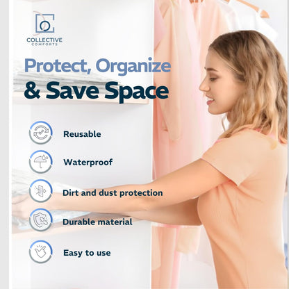 8 pack XXL Jumbo Vacuum Storage Bags - Vacuum Seal Bags for Clothing, Bedding, Blankets - Storage And Organization – Space Saver Vacuum Storage Bags - 4XXL (47x35in) + 4Jumbo (39.5x31.5in)